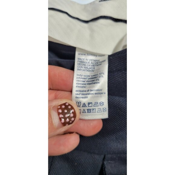 Tommy Hilfiger Dress Pants Navy Blue Womens Size 6 Tapered High Rise - Picture 13 of 16